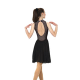 Solitaire Skatewear D22018 Keyhole Dance Dress, Plain or With Crystals