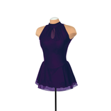 Solitaire Skatewear F22008P/R Mesh Keyhole Dress: Plain or with Crystals