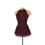 Solitaire Skatewear F22008P/R Mesh Keyhole Dress: Plain or with Crystals