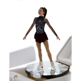 Solitaire Skatewear F22009 Classic High Neck Dress: Plain and with Crystal Packages