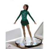 Solitaire Skatewear F22009 Classic High Neck Dress: Plain and with Crystal Packages