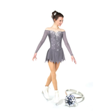 Solitaire Skatewear F23023R Icicle Hem Dress, with Crystals