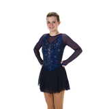Solitaire Skatewear F24010P Low Scoop Back Dress, No Crystals Or with Crystals