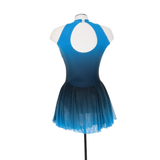 Solitaire Skatewear F25005P/R Solitaire Ombré Dress, Plain OR with Crystals