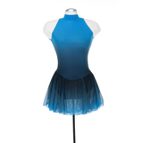 Solitaire Skatewear F25005P/R Solitaire Ombré Dress, Plain OR with Crystals
