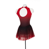 Solitaire Skatewear F25005P/R Solitaire Ombré Dress, Plain OR with Crystals