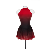 Solitaire Skatewear F25005P/R Solitaire Ombré Dress, Plain OR with Crystals