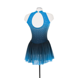 Solitaire Skatewear F25005P/R Solitaire Ombré Dress, Plain OR with Crystals