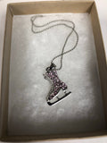 Petite Rhinestone Ice Skate Necklace