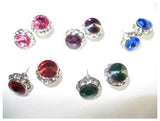 Crystal Earrings, 8mm size