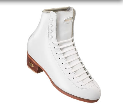 Riedell READY TO SHIP 320 Bronze Star Boots Only–White, Ladies 5 1/2 B