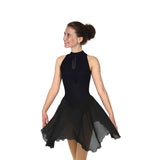 Solitaire Skatewear D22018 Keyhole Dance Dress, Plain or With Crystals