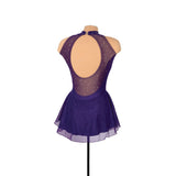 Solitaire Skatewear F22008P/R Mesh Keyhole Dress: Plain or with Crystals