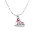 Ice Skate Rhinestone Necklace