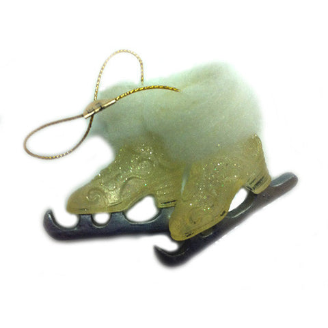 Pair of Gold Ice Skates Ornament