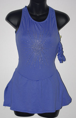 Motionwear Ready to Ship 8104, Sleeveless Cotton Lycra Dress with Rhinestones