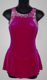 Motionwear 8114, Sleeveless Velour Dress with Contrasting Neckline