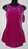 Six0 915 Ready to Ship Fuchsia Velvet Dress