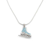 Ice Skate Rhinestone Necklace
