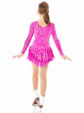 Fantasy on Ice Ready to Ship Glitter Velvet Dress