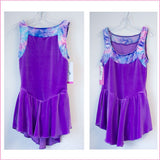 Motionwear 8114, Sleeveless Velour Dress with Contrasting Neckline