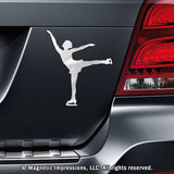 Figure Skater Car Magnet, Spiral